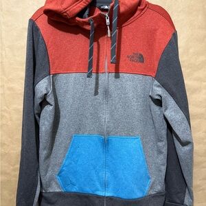 The North Face Red and Gray Colorblock Jacket